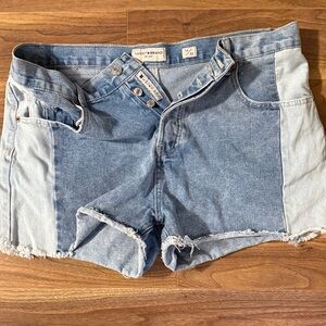 Lucky Brand Two-Tone Blue Jean Shorts